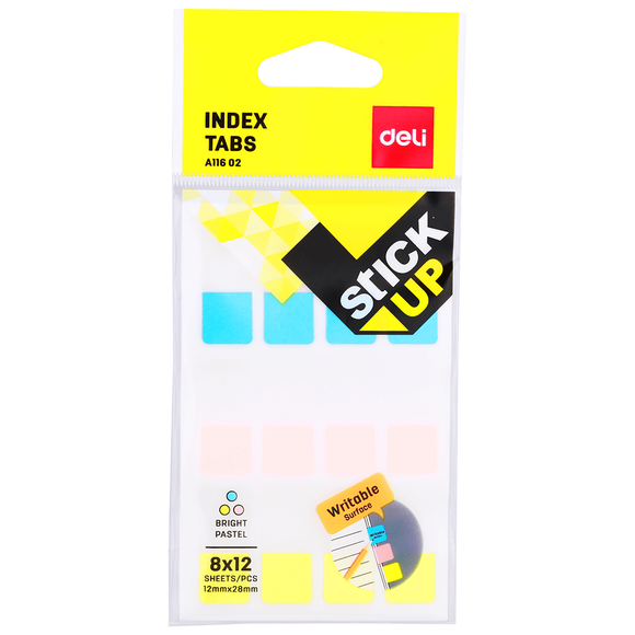 Deli Yapışkanlı Not Şerit 12x28mm A11602