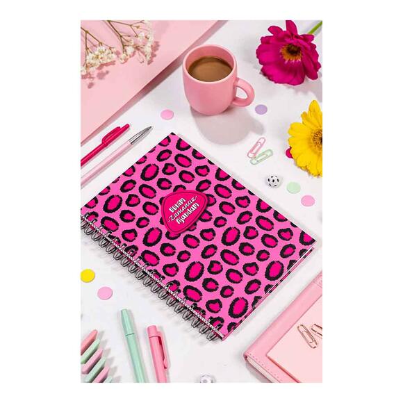 Denden Benim Ajandam Pembe Leopar 17x24