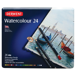 Derwent Watercolour Aquarell Boya Kalemi 24 Renk DW32883 - Thumbnail