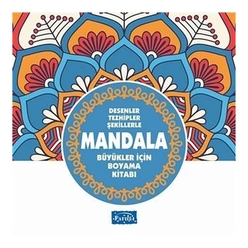 Desenler Tezhipler Şekillerle Mandala - Mavi Kitap - Thumbnail