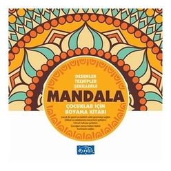 Desenler Tezhipler Şekillerle Mandala - Sarı Kitap - Thumbnail