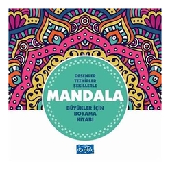 Desenler Tezhipler Şekillerle Mandala - Turkuaz Kitap - Thumbnail