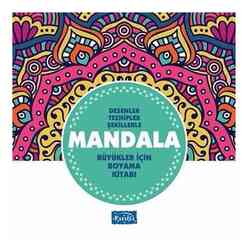 Parıltı Yayınları - Desenler Tezhipler Şekillerle Mandala - Turkuaz Kitap