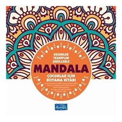 Desenler Tezhipler Şekillerle Mandala - Turuncu Kitap - Thumbnail