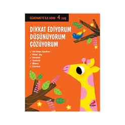 Erdem Yayınları - Dikkat Ediyorum, Düşünüyorum, Çözüyorum 4 yaş