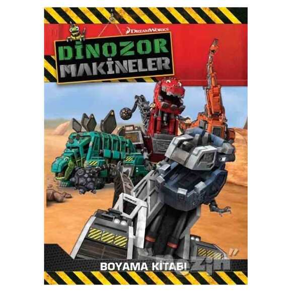 Dinozor Makineler Boyama Kitabı