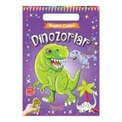 Dinozorlar - Boyama Çantam - Renkli Çıkartmalı - Thumbnail