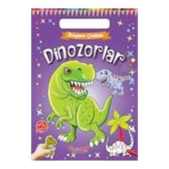 Dinozorlar - Boyama Çantam - Renkli Çıkartmalı