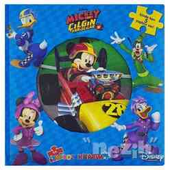 Disney Mickey ve Çılgın Yarışçılar İlk Yapboz Kitabım - Thumbnail