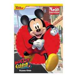 Disney Mickey ve Çılgın Yarışçılar Neon Çıkartmalı Boyama Kitabı - Thumbnail