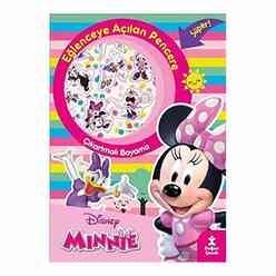 Disney Minnie Eğlenceye Açılan Pencere Çıkartmalı Boyama - Thumbnail
