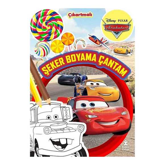Disney Pixar Arabalar - Şeker Boyama Çantam - Çıkartmalı