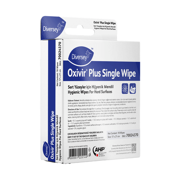 Diversey Oxivir Plus Single Wipes 10’lu