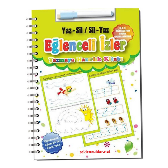 Diytoy Eğlenceli İzler Yazmaya Hazırlık Kitabı