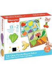 Dıytoy - Dıytoy Fisher Price Tak Çıkar Puzzle Meyve Sebze
