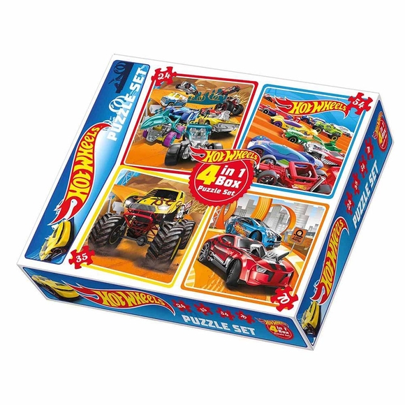 Dıytoy Hotwels 4’ü 1 Arada Puzzle T03007189