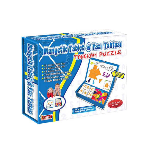 Diytoy Manyetik Tablet Tangram ve Yazı Tahtası