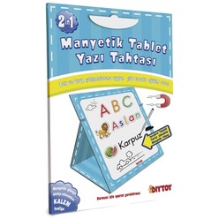 Diytoy Manyetik Tablet Yazı Tahtası Mavi - Thumbnail