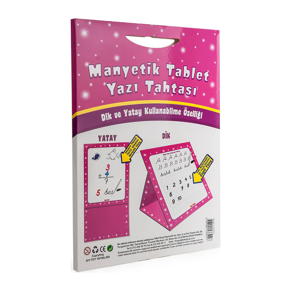 Diytoy Manyetik Tablet Yazı Tahtası Pembe