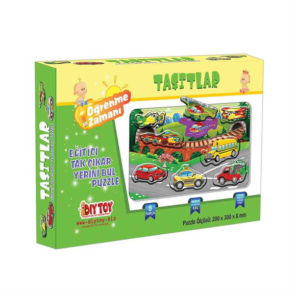 DiyToy Taşıtlar Tak Çıkar Kart Puzzle 9285