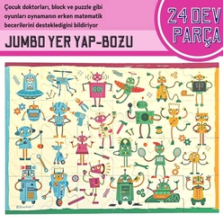 Doerkids Dev Robotlar Jumbo Yer Puzzle - Thumbnail