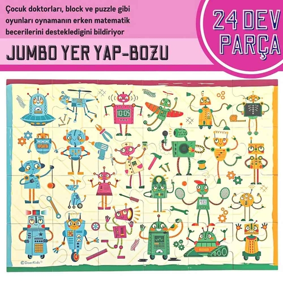 Doerkids Dev Robotlar Jumbo Yer Puzzle