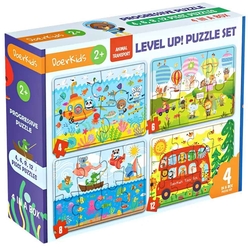 Doerkids Kademeli İlerleyen Taşıtlar Puzzle - Thumbnail