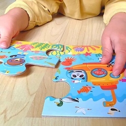 Doerkids Kademeli İlerleyen Taşıtlar Puzzle - Thumbnail