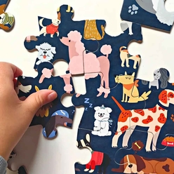 Doerkids Kediler ve Köpekler Puzzle - Thumbnail