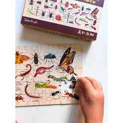 Doerkids Midi Puzzle - Böcekler ve Böcekler 80 Parça Puzzle - Thumbnail