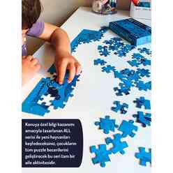Doerkids Midi Puzzle - Hepsi Mavi Hayvanlar 80 Parça Puzzle - Thumbnail