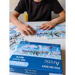 Doerkids Midi Puzzle - Kuzey Kutbu’nun Üstünde ve Altında 80 Parça Puzzle - Thumbnail