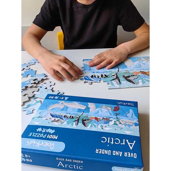 Doerkids Midi Puzzle - Kuzey Kutbu’nun Üstünde ve Altında 80 Parça Puzzle