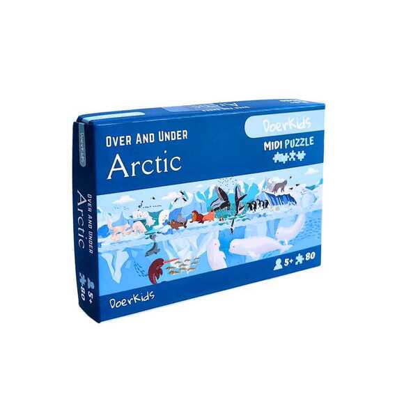 Doerkids Midi Puzzle - Kuzey Kutbu’nun Üstünde ve Altında 80 Parça Puzzle