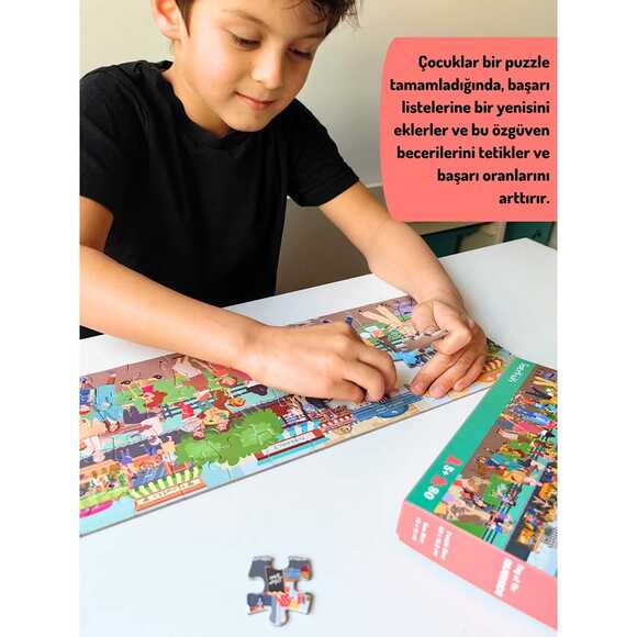 Doerkids Midi Puzzle - Nehir Kenarında Bir Gün 80 Parça Puzzle 