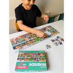 Doerkids Midi Puzzle - Nehir Kenarında Bir Gün 80 Parça Puzzle - Thumbnail