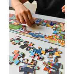 Doerkids Midi Puzzle - Nehir Kenarında Bir Gün 80 Parça Puzzle - Thumbnail