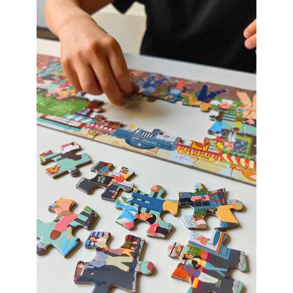 Doerkids Midi Puzzle - Nehir Kenarında Bir Gün 80 Parça Puzzle 
