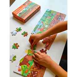 Doerkids Midi Puzzle - Ormanlık Alanın Üstünde ve Altında 80 Parça Puzzle - Thumbnail