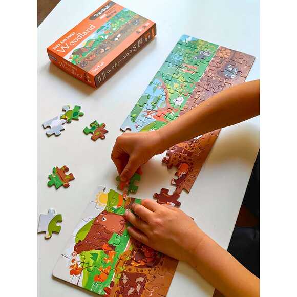 Doerkids Midi Puzzle - Ormanlık Alanın Üstünde ve Altında 80 Parça Puzzle