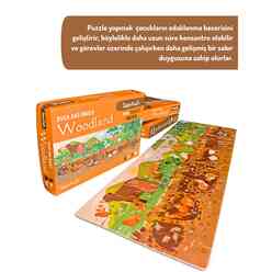 Doerkids Midi Puzzle - Ormanlık Alanın Üstünde ve Altında 80 Parça Puzzle - Thumbnail