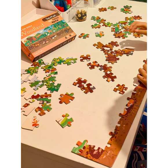 Doerkids Midi Puzzle - Ormanlık Alanın Üstünde ve Altında 80 Parça Puzzle