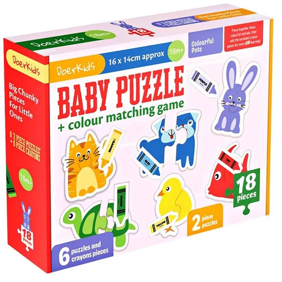 Doerkids Renkli Hayvanlar Baby Puzzle