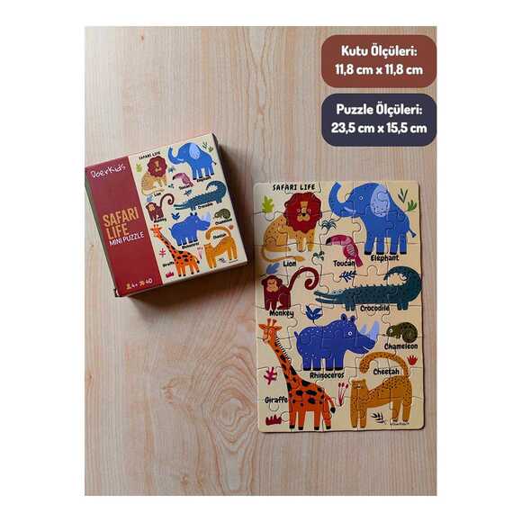 Doerkids Safari Vahşi Hayvanlar Mini Puzzle