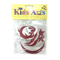 Dolphin Kids Arts Eva Sticker Ay Yıldız St-102025 - Thumbnail