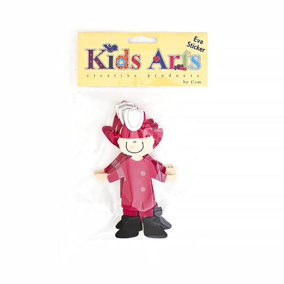 Dolphin Kids Arts Eva Sticker İtfaiyeci 3’lü ST-0445 