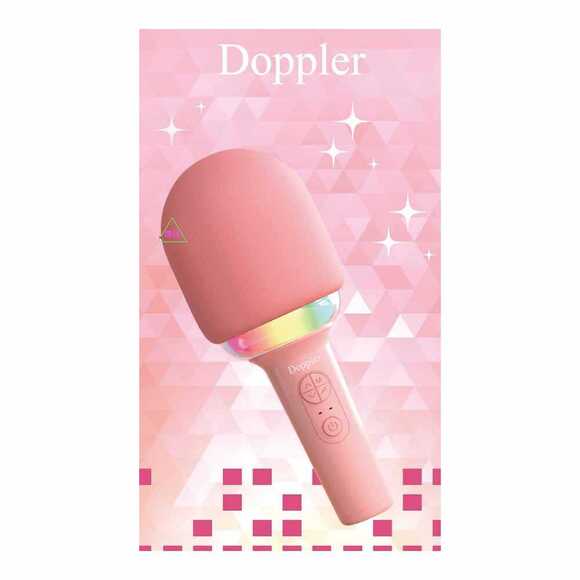 Doppler Rainbow Pembe Karaoke Mikrofonu