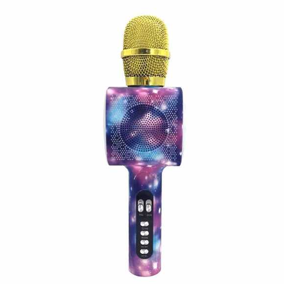 Doppler Stardust Led Işıklı Karaoke Mikrofonu Mavi