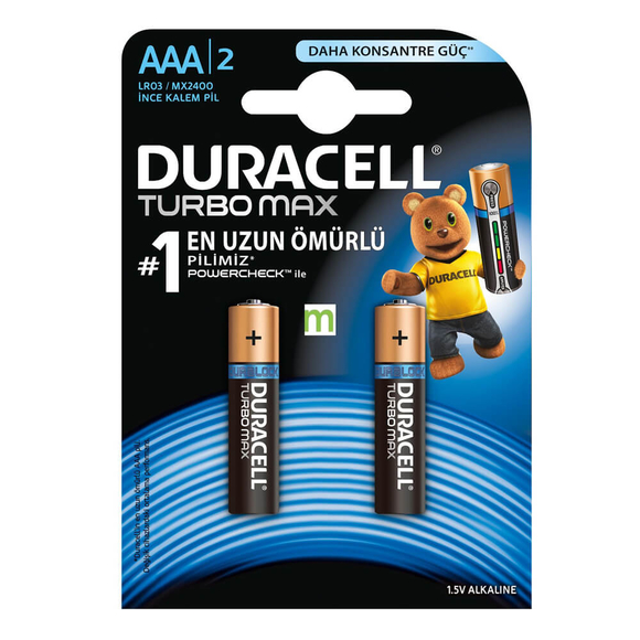 Duracell AAA Turbo İnce Kalem Pil 2’li