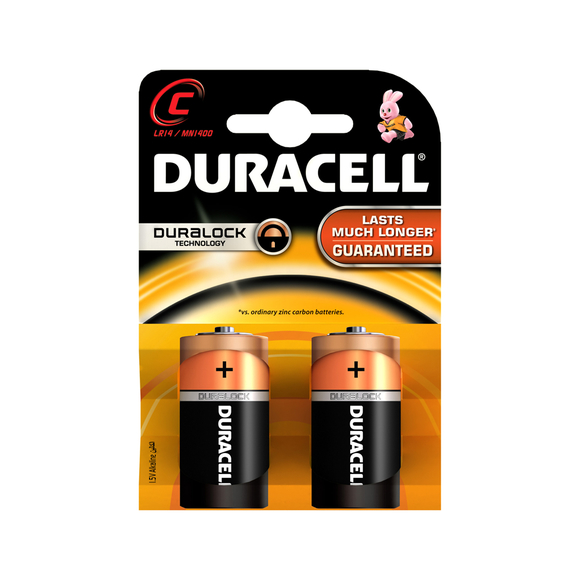 Duracell LR14 Alkalın C Orta Boy Pil 2’li